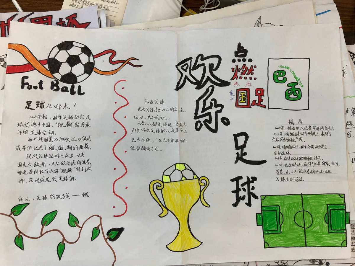 关于足球的手抄报图片大全漂亮_关于足球的手抄报图片大全漂亮又简单